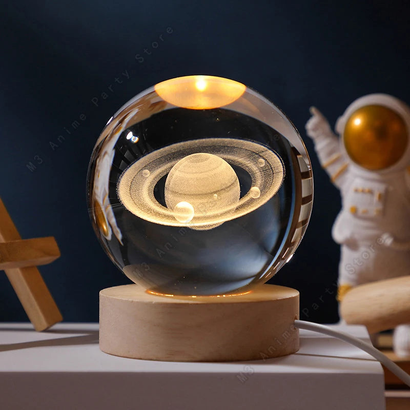 Veilleuse Boule de Cristal — Nuit Étoilée