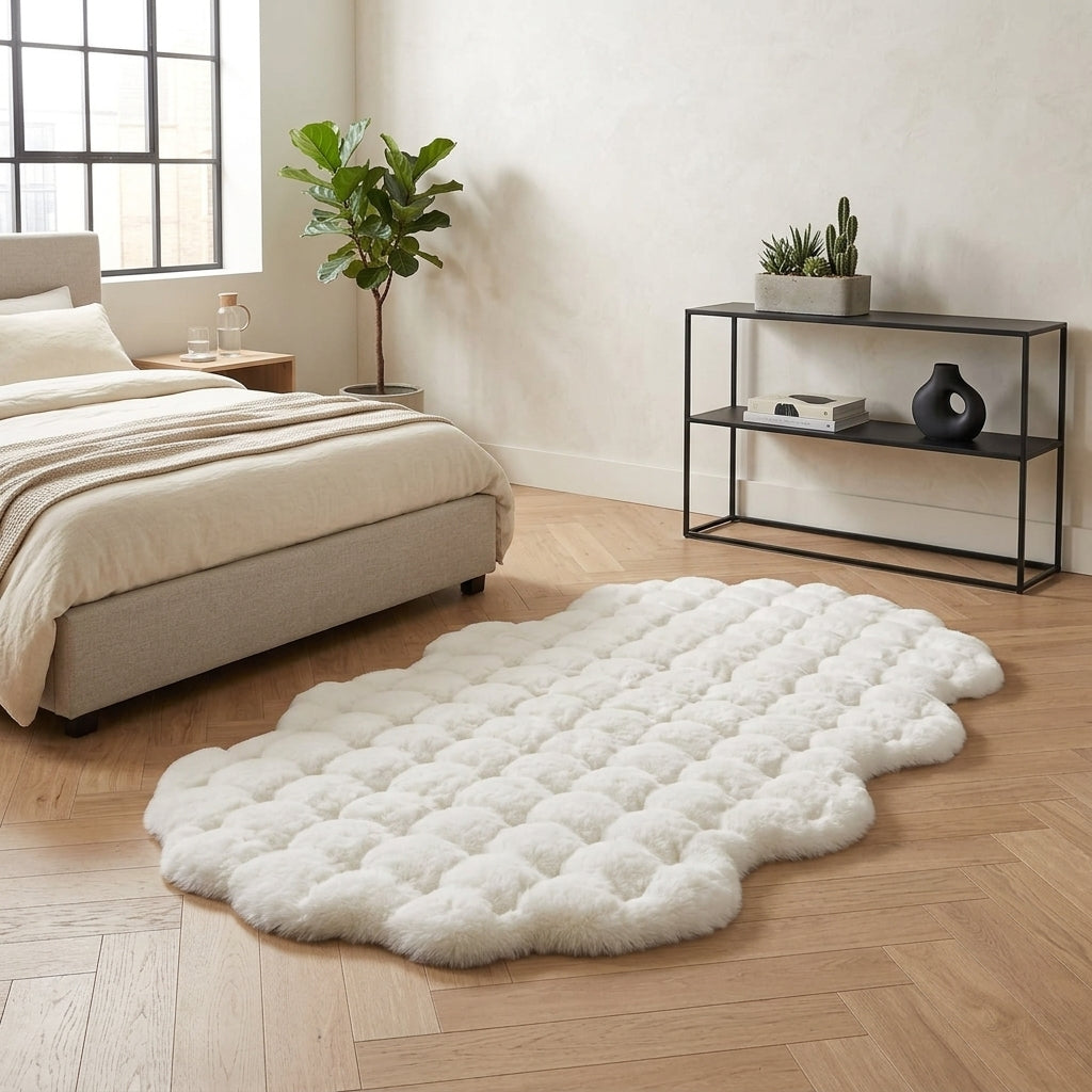 Tapis Peluche Cocooning — Douceur Sous les Pieds