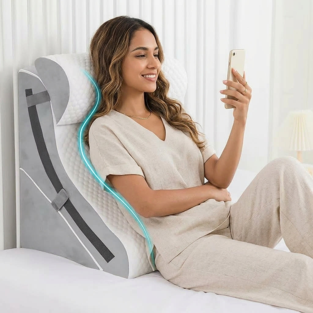 Set Coussins Ergonomiques 3-en-1 — Dos, Nuque & Anti-Reflux