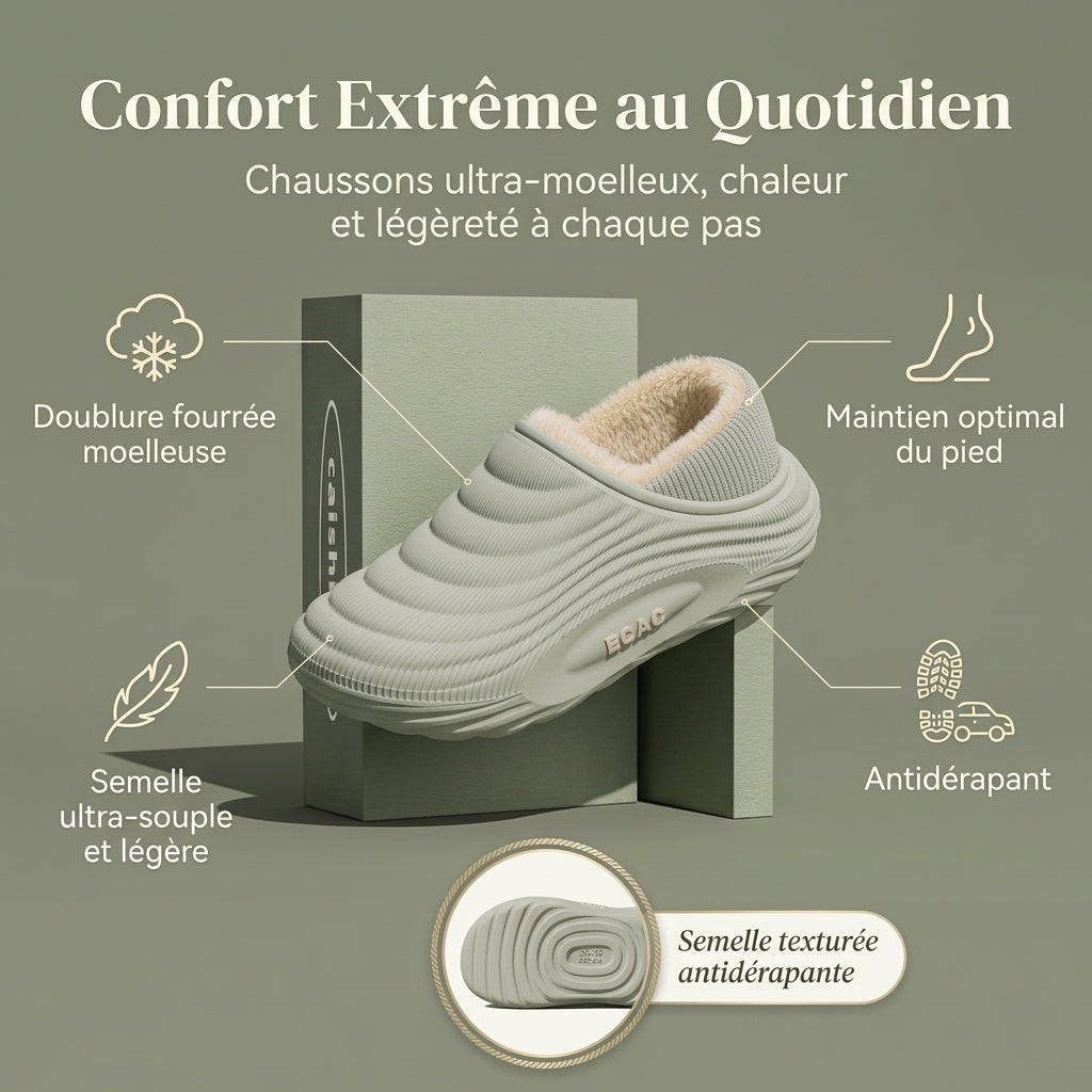 Chaussons Imperméables Cocoon — Chaleur & Confort
