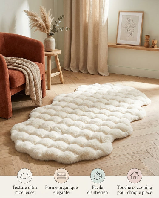 Tapis Peluche Cocooning — Douceur Sous les Pieds