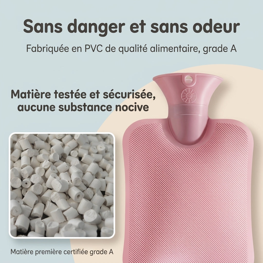 Bouillotte Classique — Chaleur Mains & Ventre