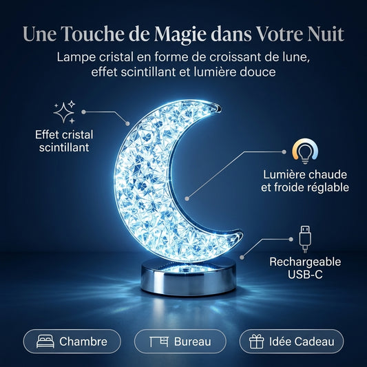 Lampe Cristal LED — Éclairage Tamisé Soirée