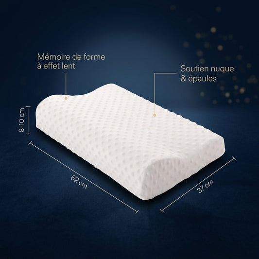 Oreiller à courbe — Spécial Dormeur Latéral
