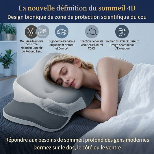 Oreiller Cervical Soie Glacée — Fraîcheur & Maintien