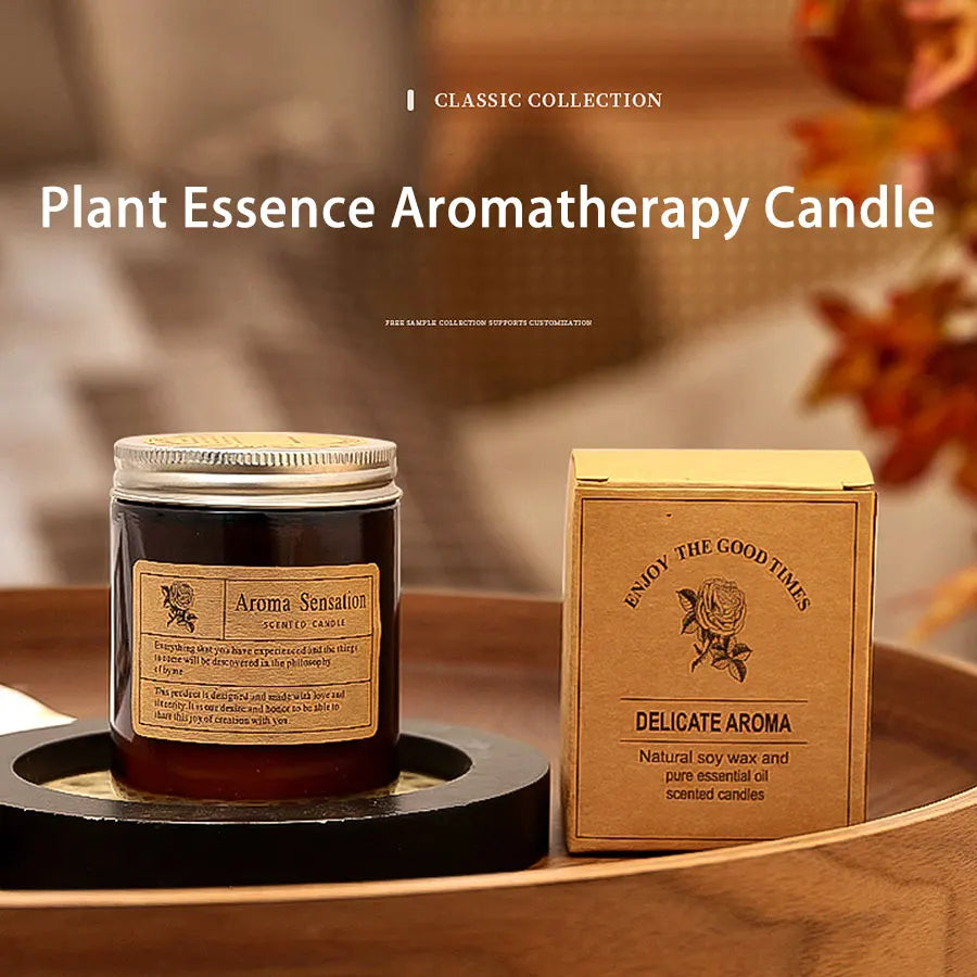 Bougie Parfumée Cire de Soja — Verre Élégant