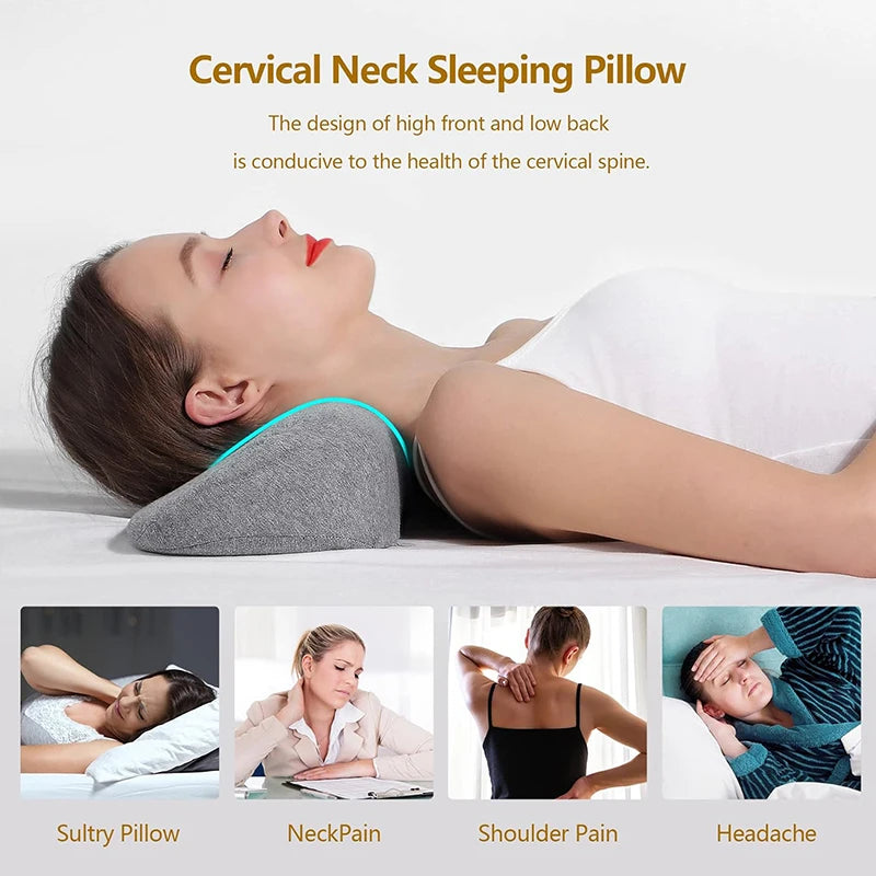 Oreiller Cervical Contouré — Spécial Dormeur Latéral