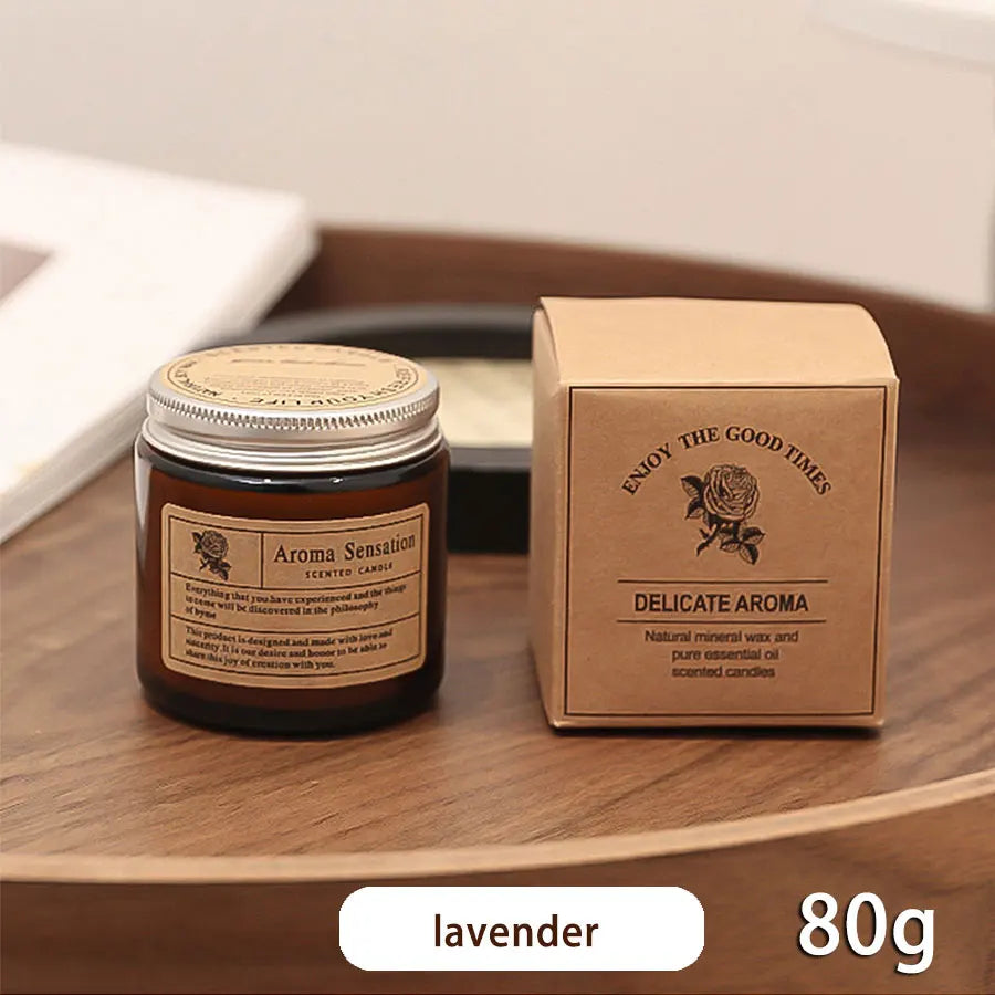 Bougie Parfumée Cire de Soja — Verre Élégant