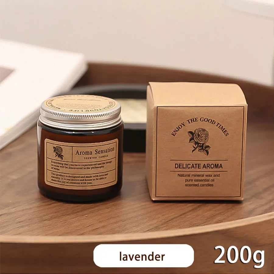 Bougie Parfumée Cire de Soja — Verre Élégant