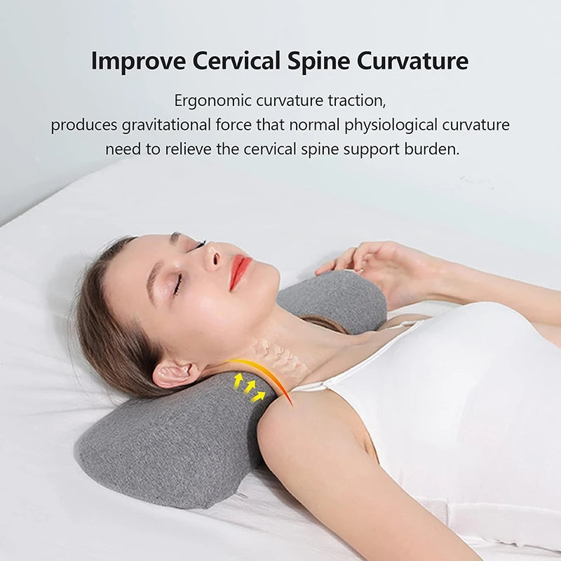 Oreiller Cervical Contouré — Spécial Dormeur Latéral