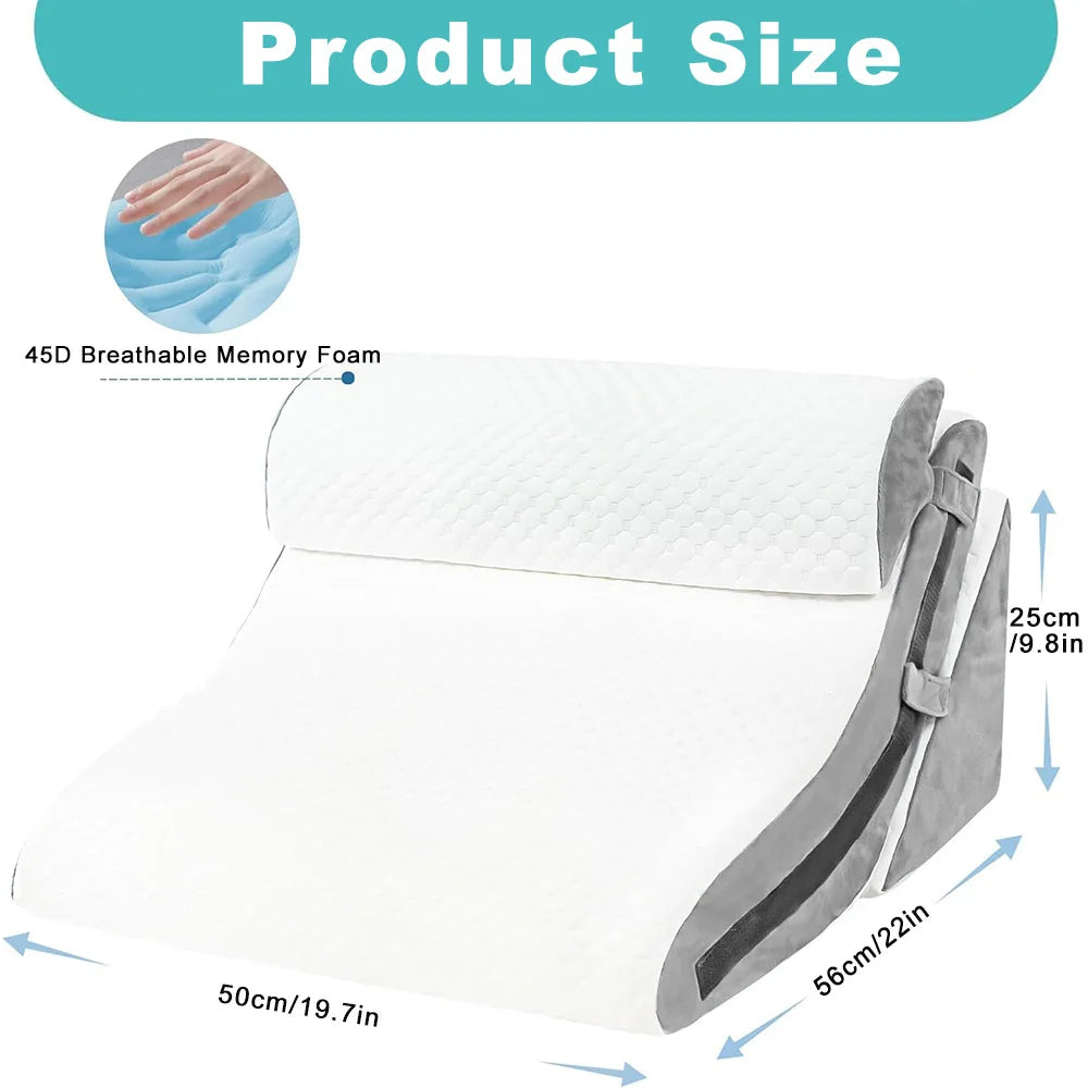 Set Coussins Ergonomiques 3-en-1 — Dos, Nuque & Anti-Reflux