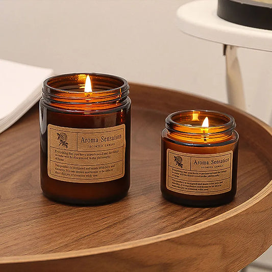 Bougie Parfumée Cire de Soja — Verre Élégant