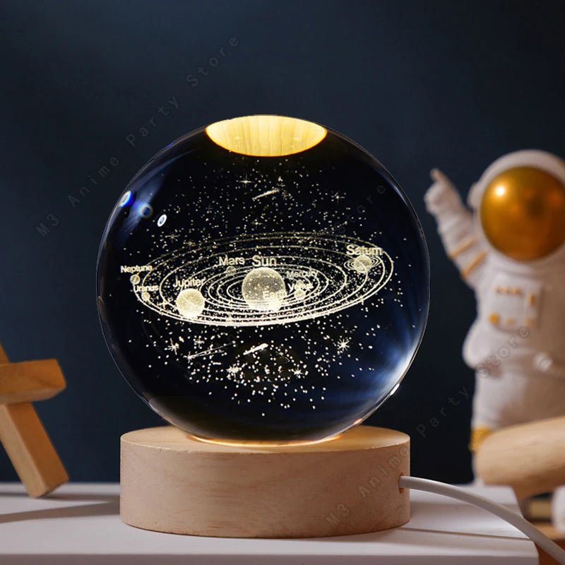 Veilleuse Boule de Cristal — Nuit Étoilée