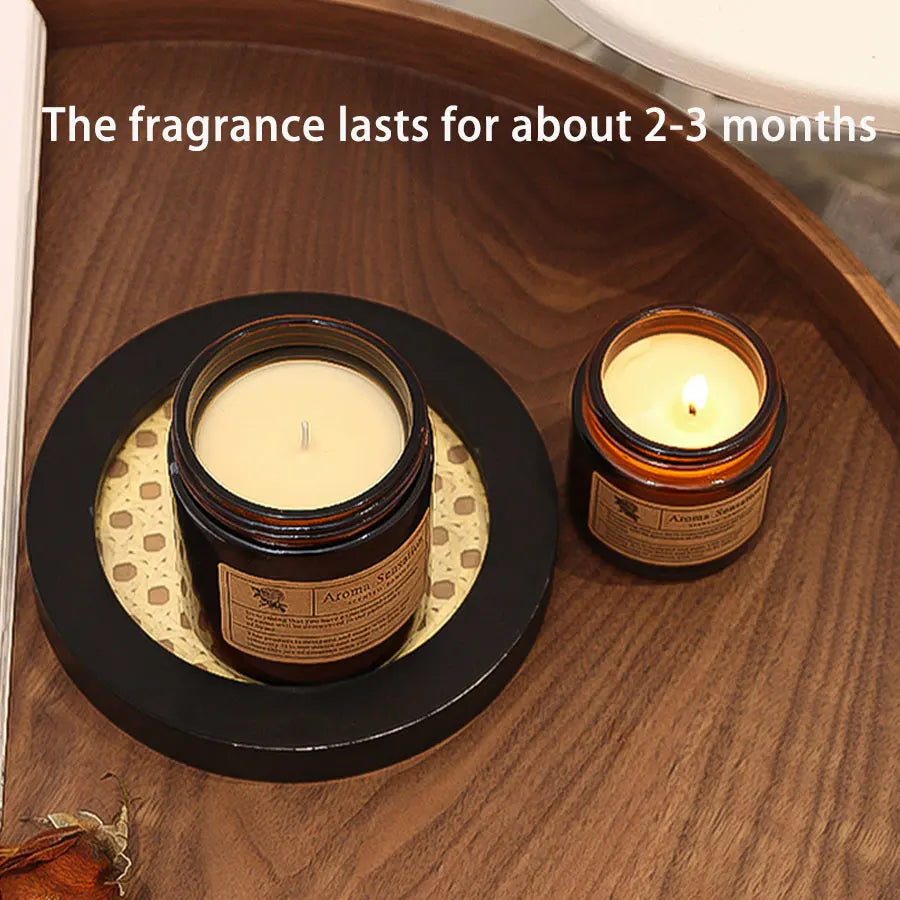 Bougie Parfumée Cire de Soja — Verre Élégant