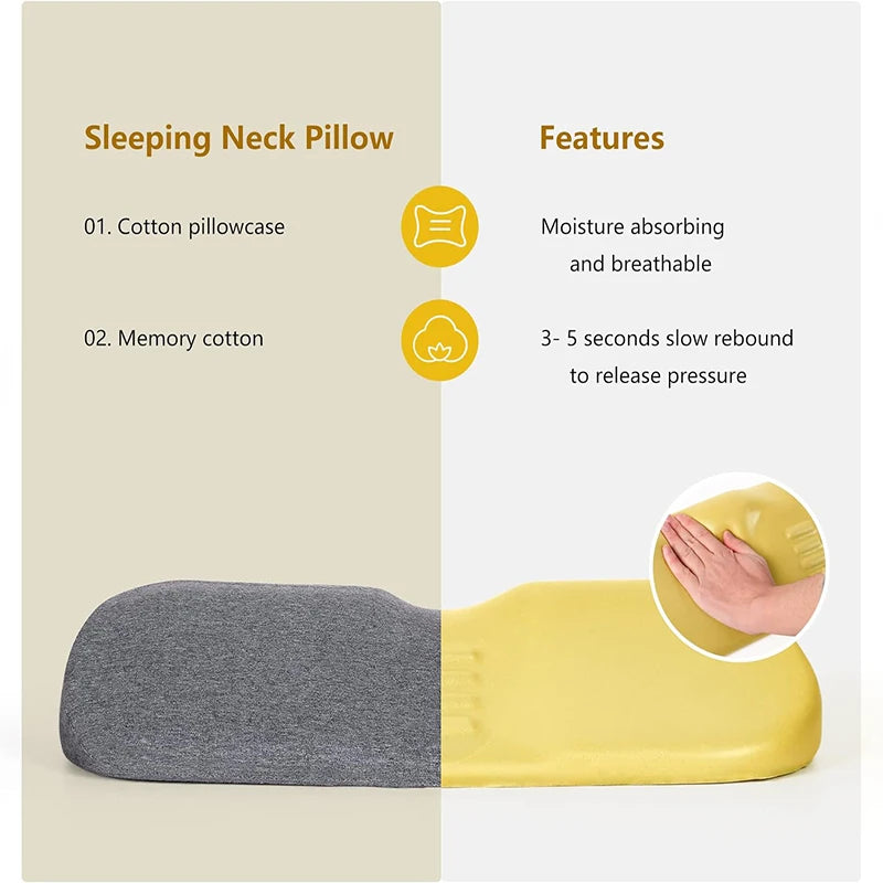 Oreiller Cervical Contouré — Spécial Dormeur Latéral
