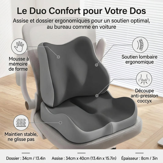 Coussin Lombaire Bureau — Soutien Bas du Dos